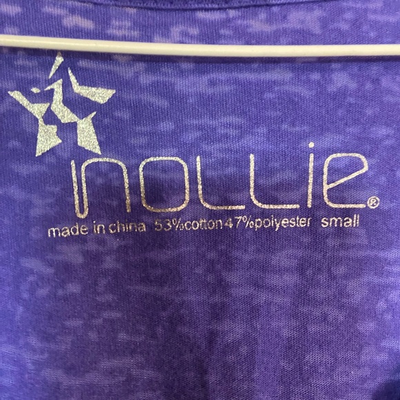Nollie ladies short sleeve feather graphic print tshirt Top small scoop neck - Picture 3 of 5